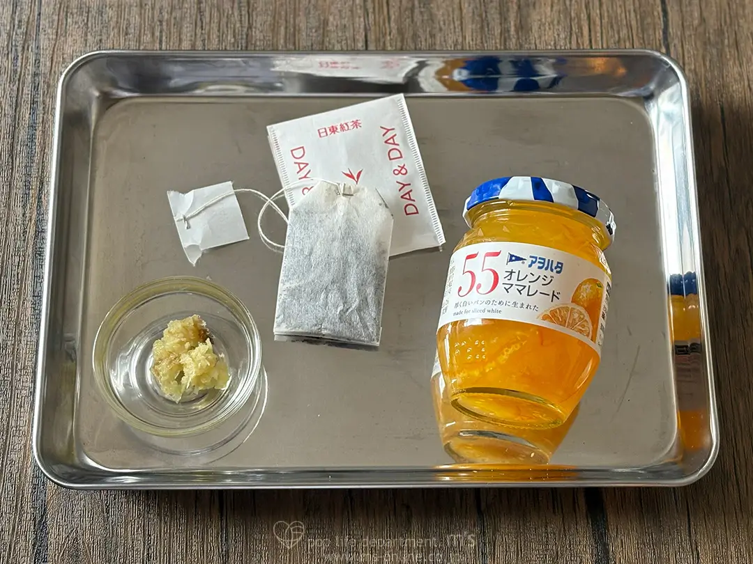 マーマレードとおろし生姜ティー