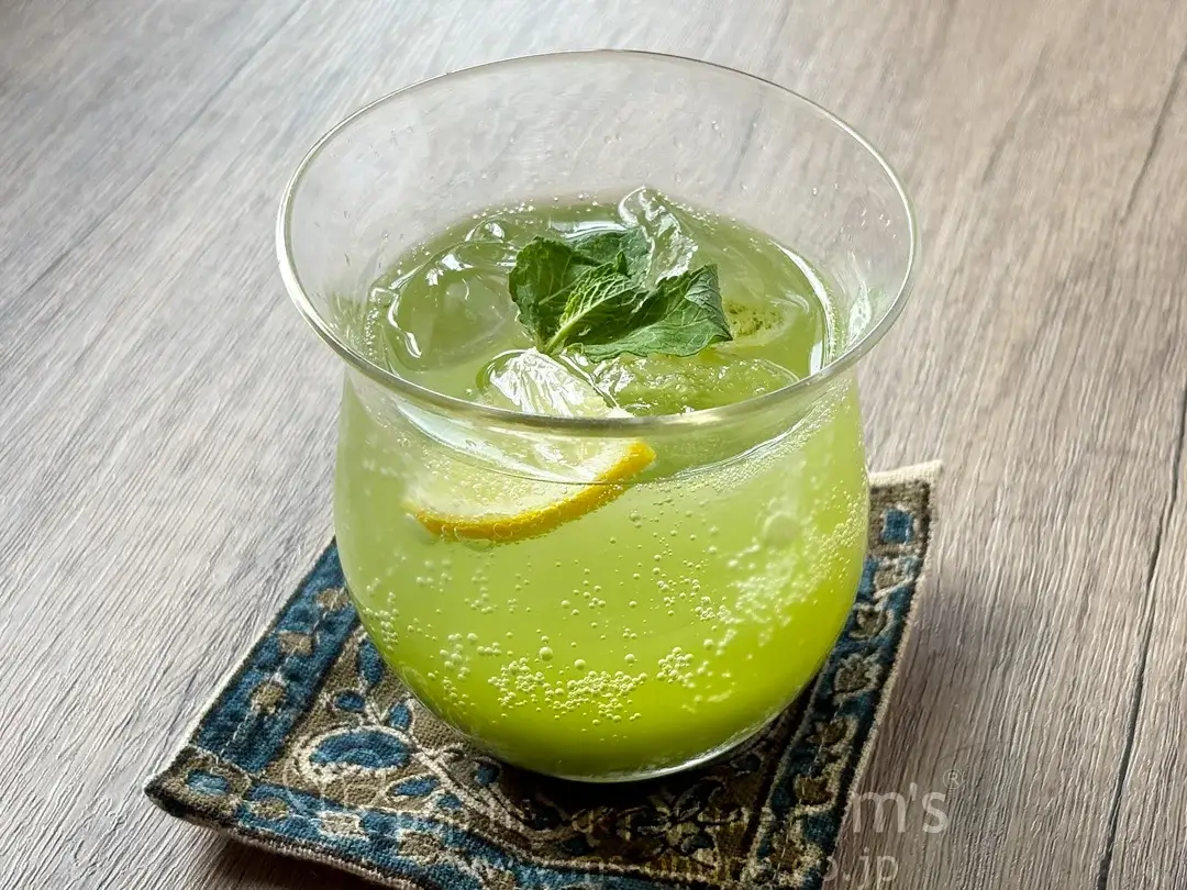 緑茶×レモンミントスパークリング